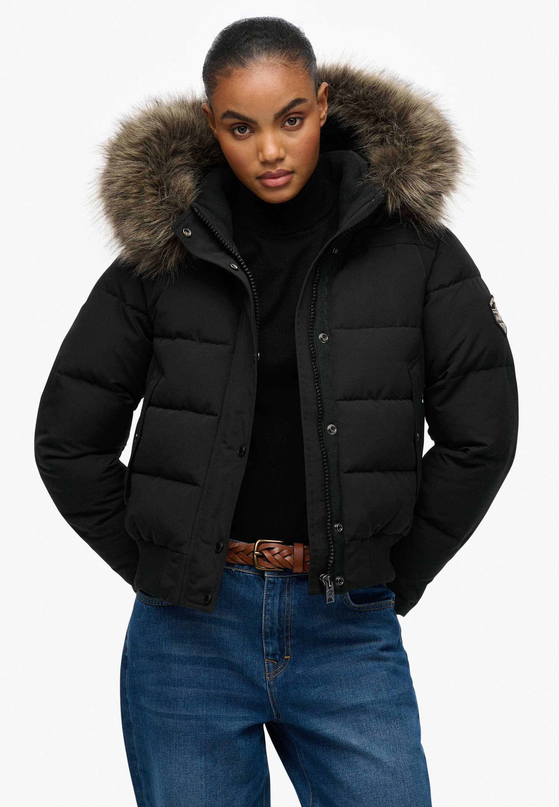 Superdry EVEREST HOODED BOMBER JKT jackor dam