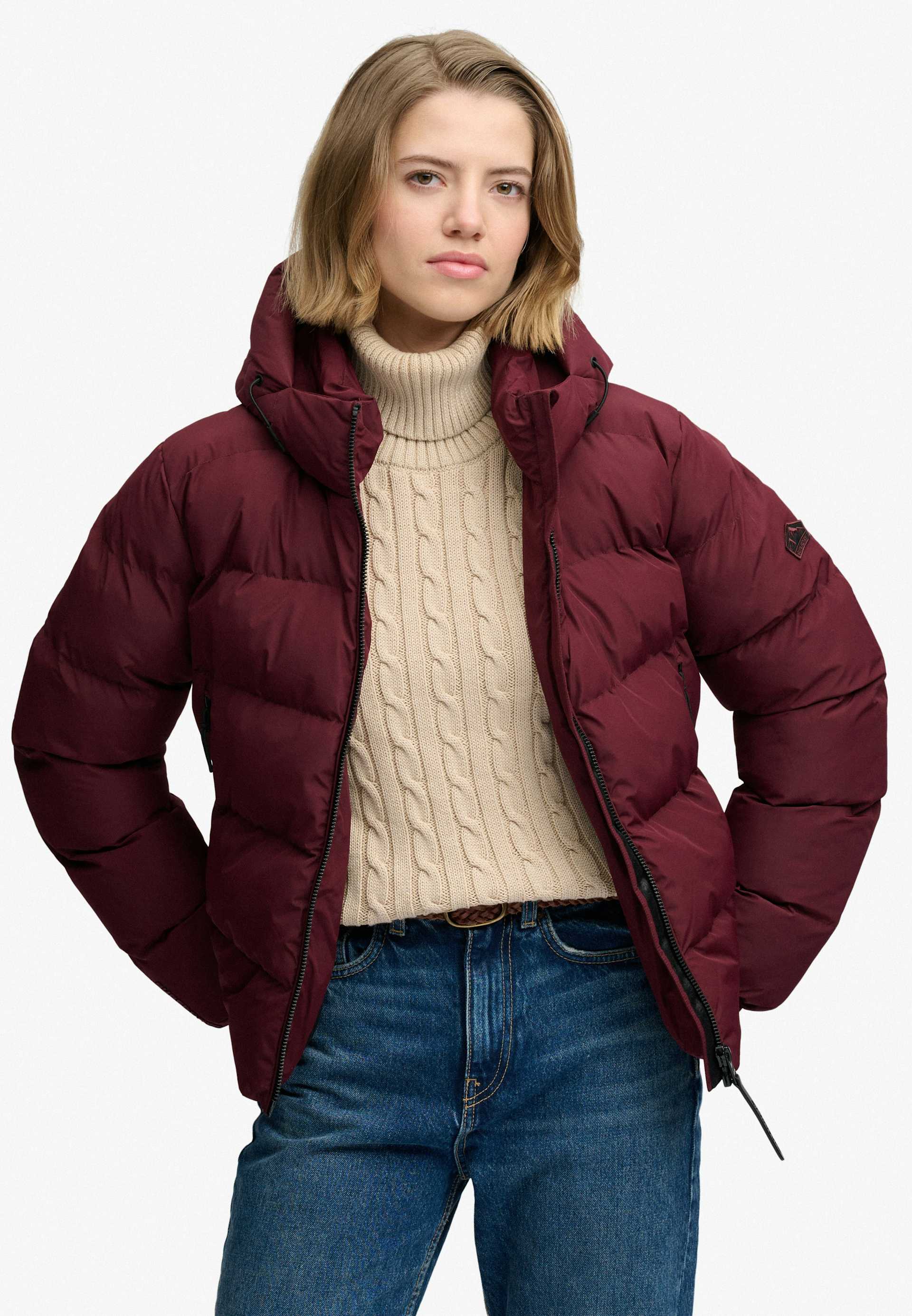 Superdry HOODED SPORTS PUFFER JACKET jackor dam