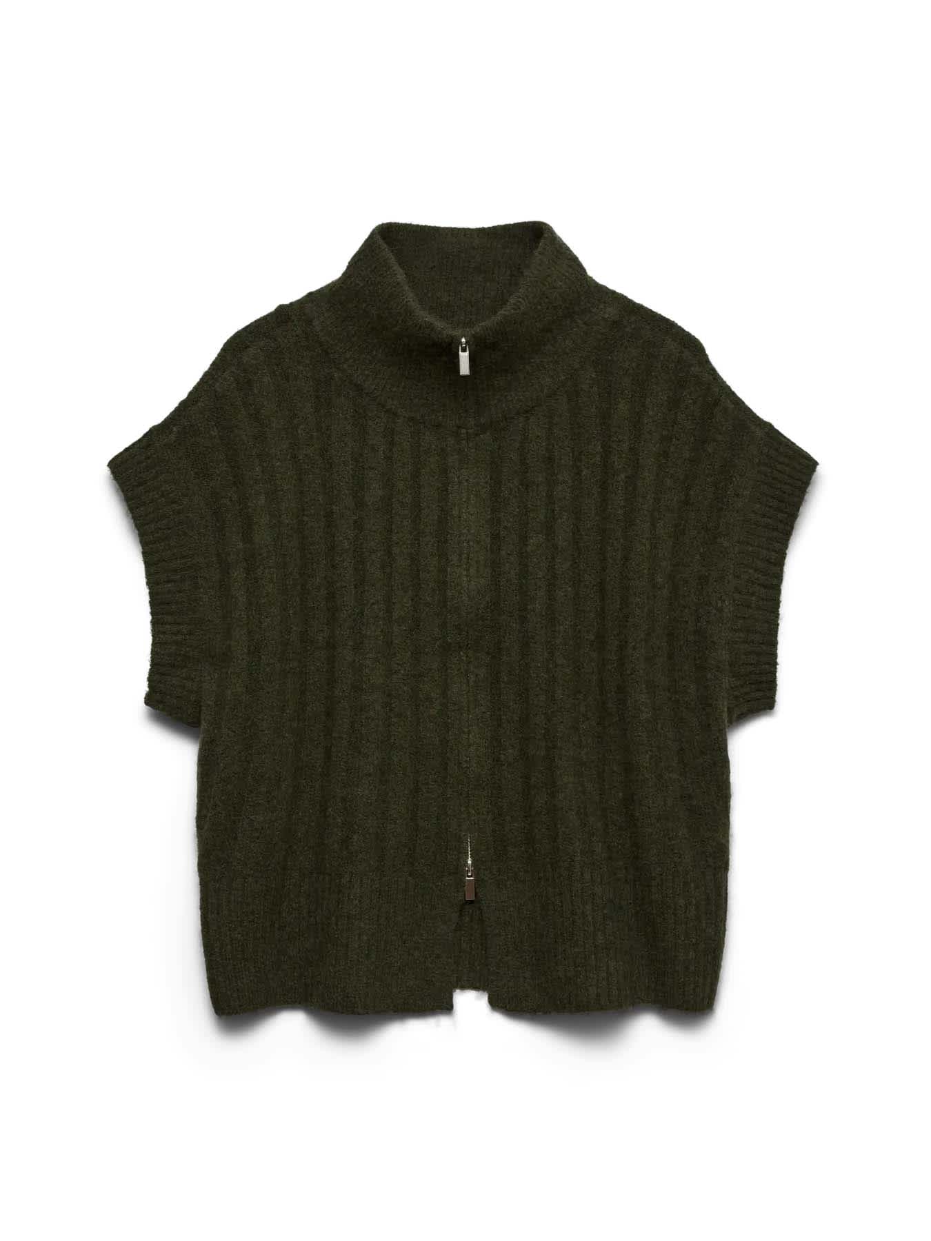 VERO MODA VMBANG RIB SL HIGHNECK ZIPPER västar dam