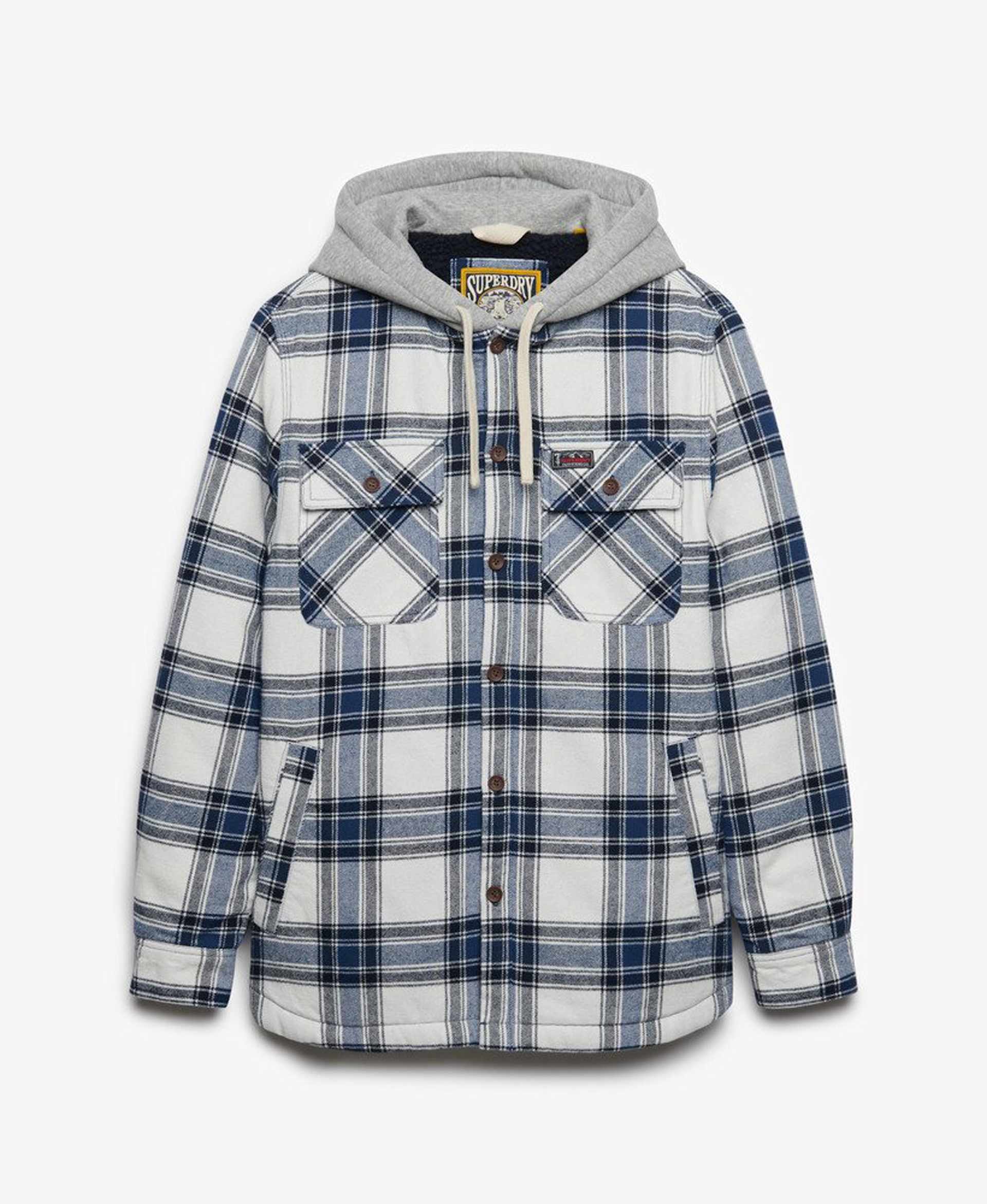 Superdry BORG LINED HOODED OVERSHIRT jackor herr