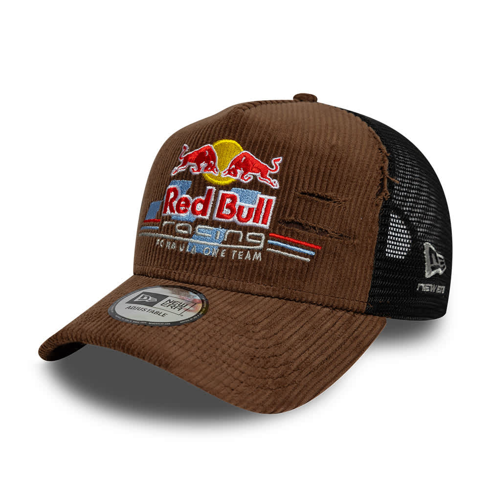 NEW ERA Motor Brun trucker Keps Red Bull F1 26 Distressed Cord Brown/Black A-Frame Trucker dam – bild 2