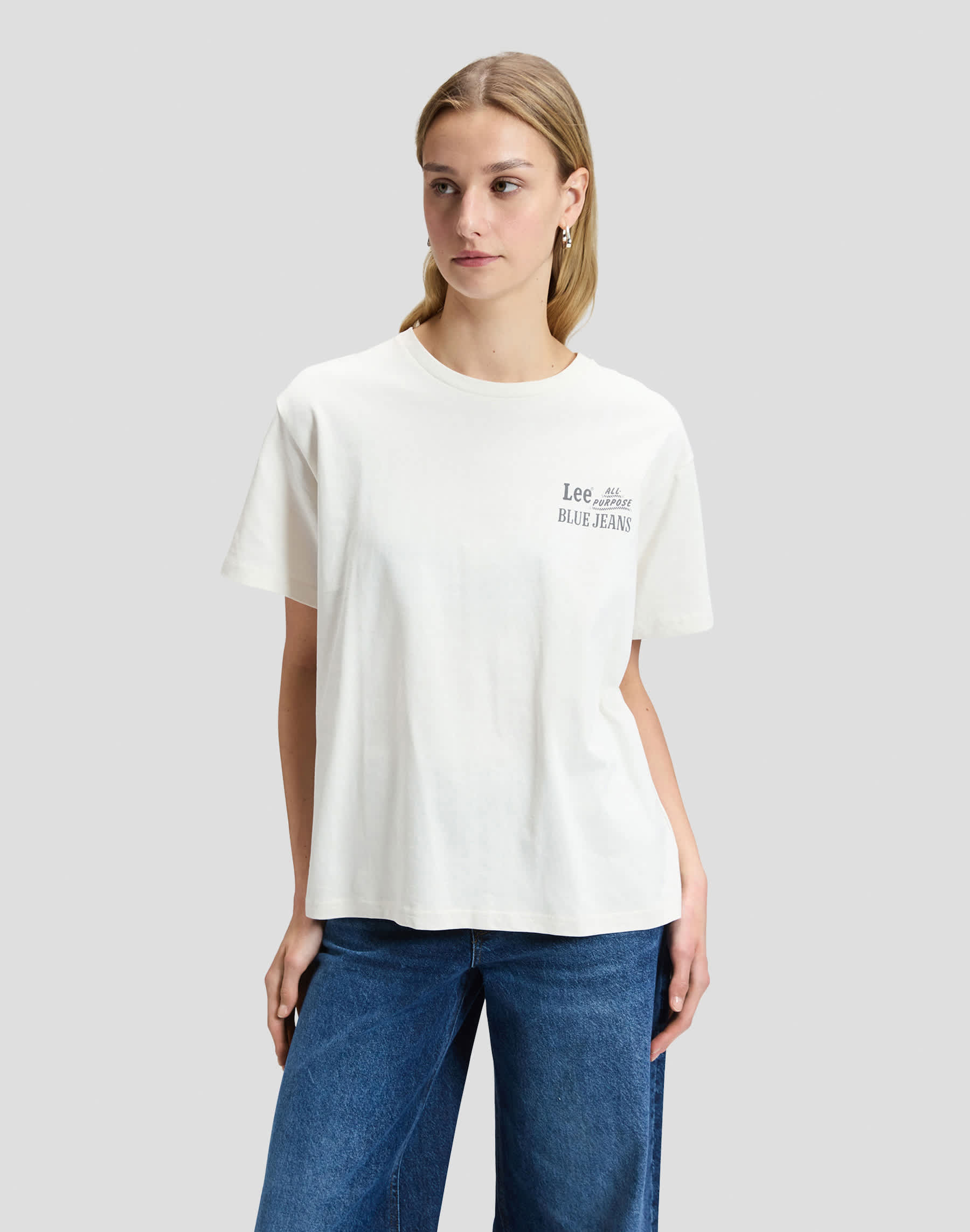 Lee BLUE_JEANS_TEE ECRU t-shirts dam