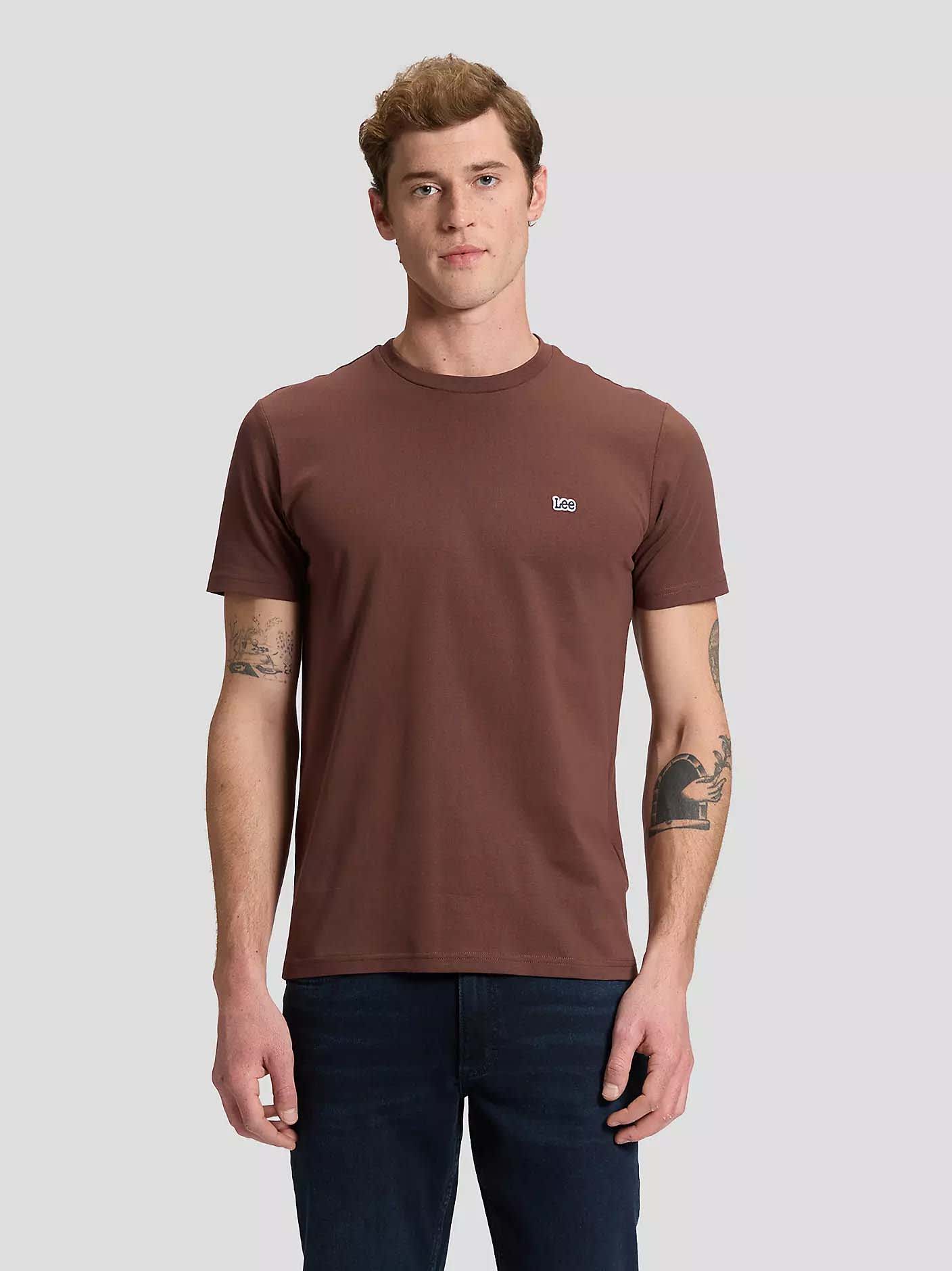 Lee SS_PATCH_LOGO_TEE SHAVED_CHOCO t-shirts herr