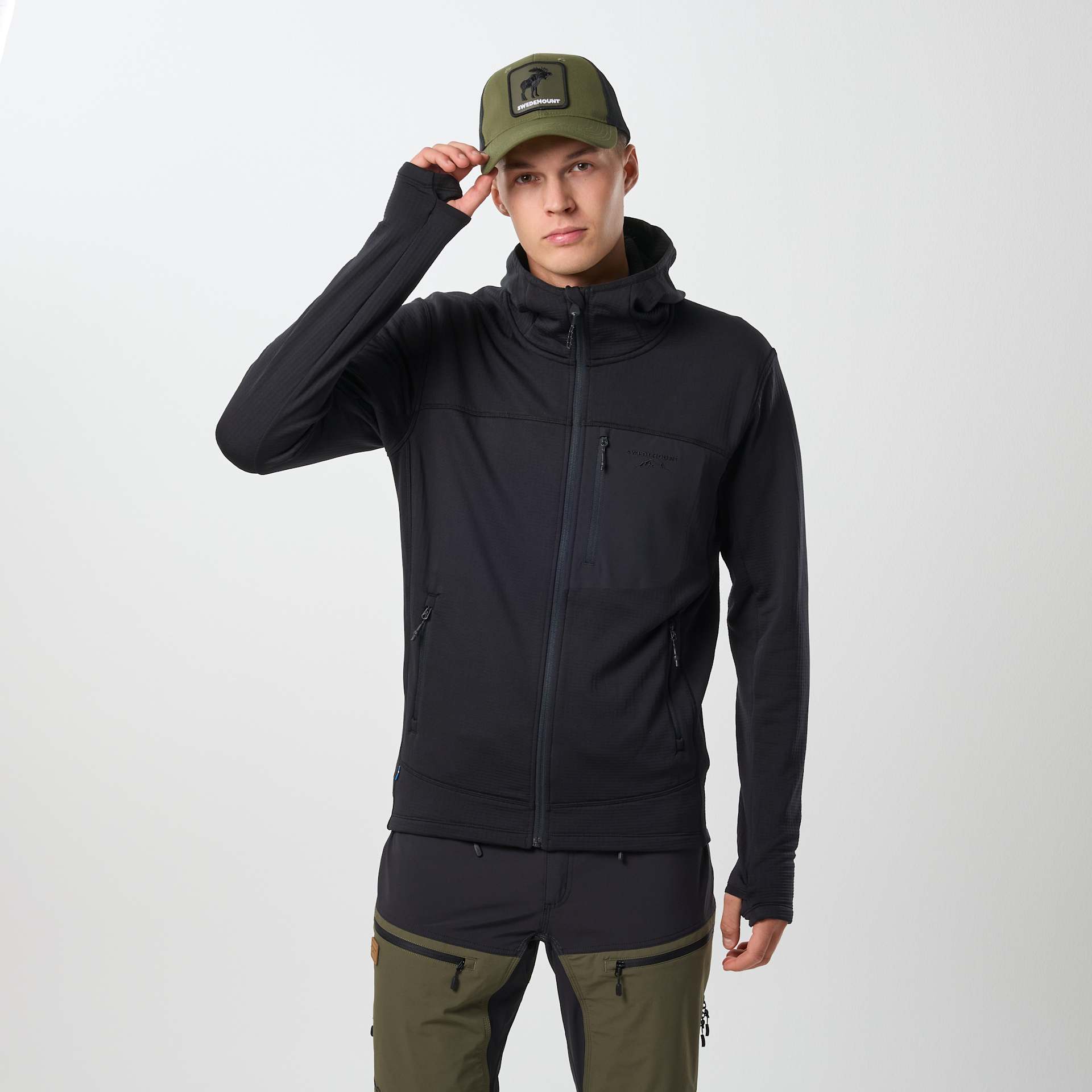 Swedemount Trondheim Midlayer Full Zip Hood tröjor herr