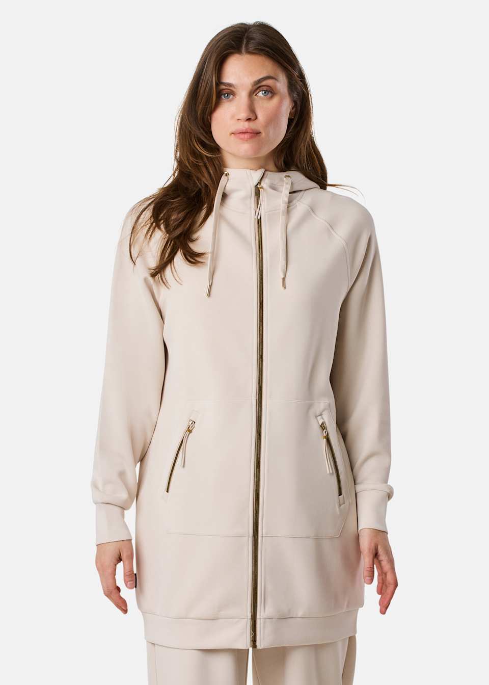 Lounge Relax Zip Hood Long W