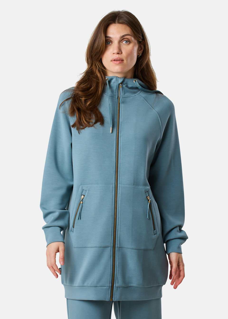 Lounge Relax Zip Hood Long W