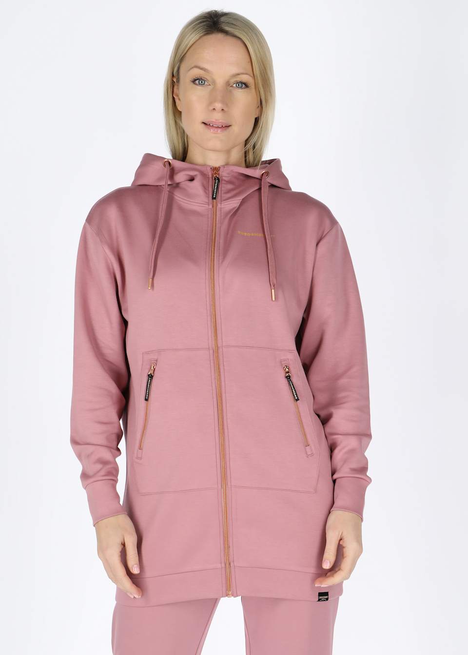 Lounge Long Zip Hood W