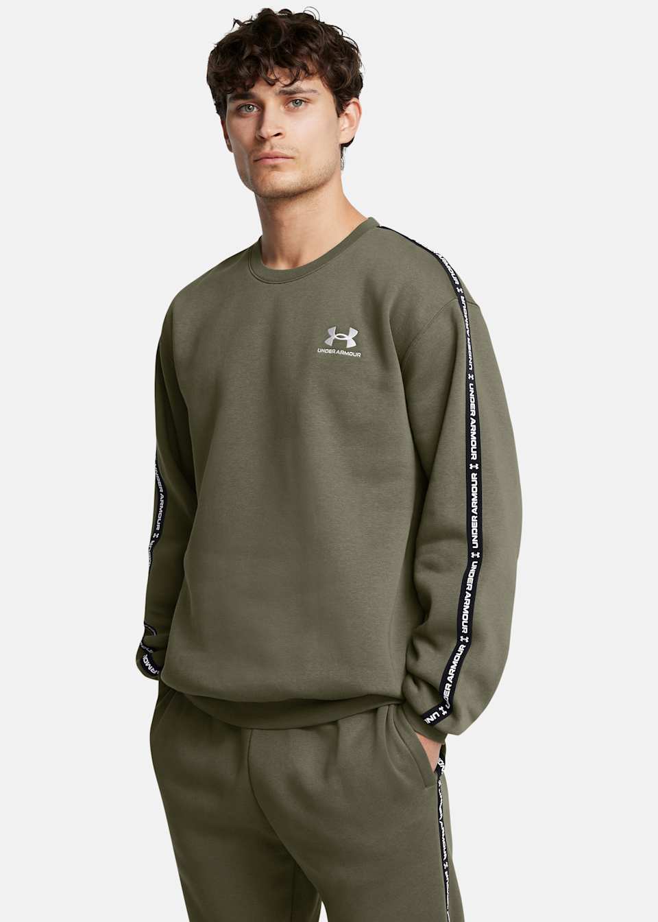 UA Icon Fleece Crew Taping
