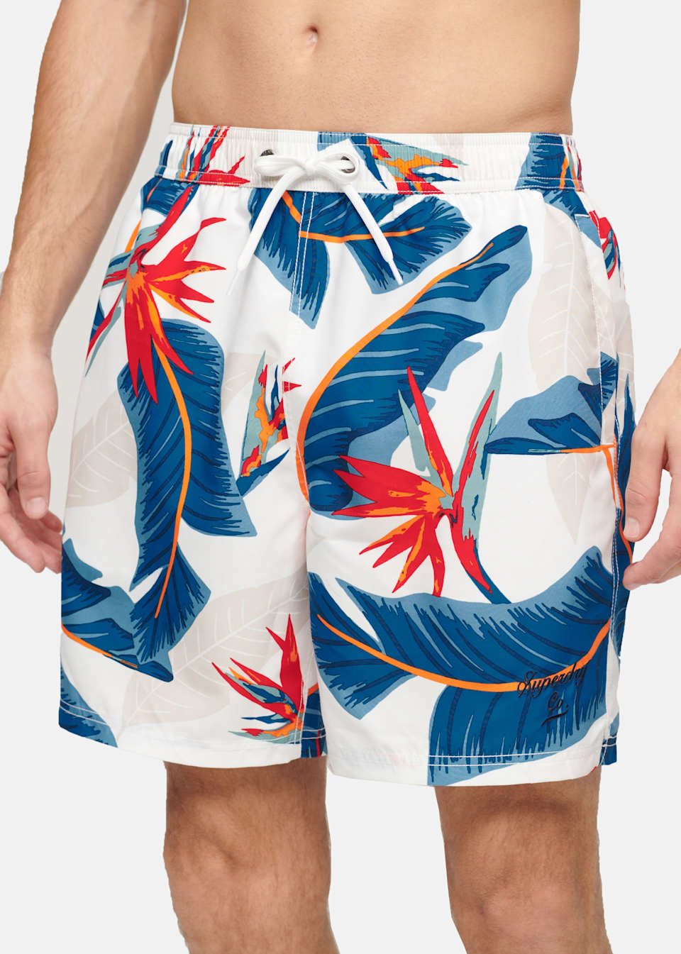 HAWAIIAN PRINT 17" SWIM SHORT