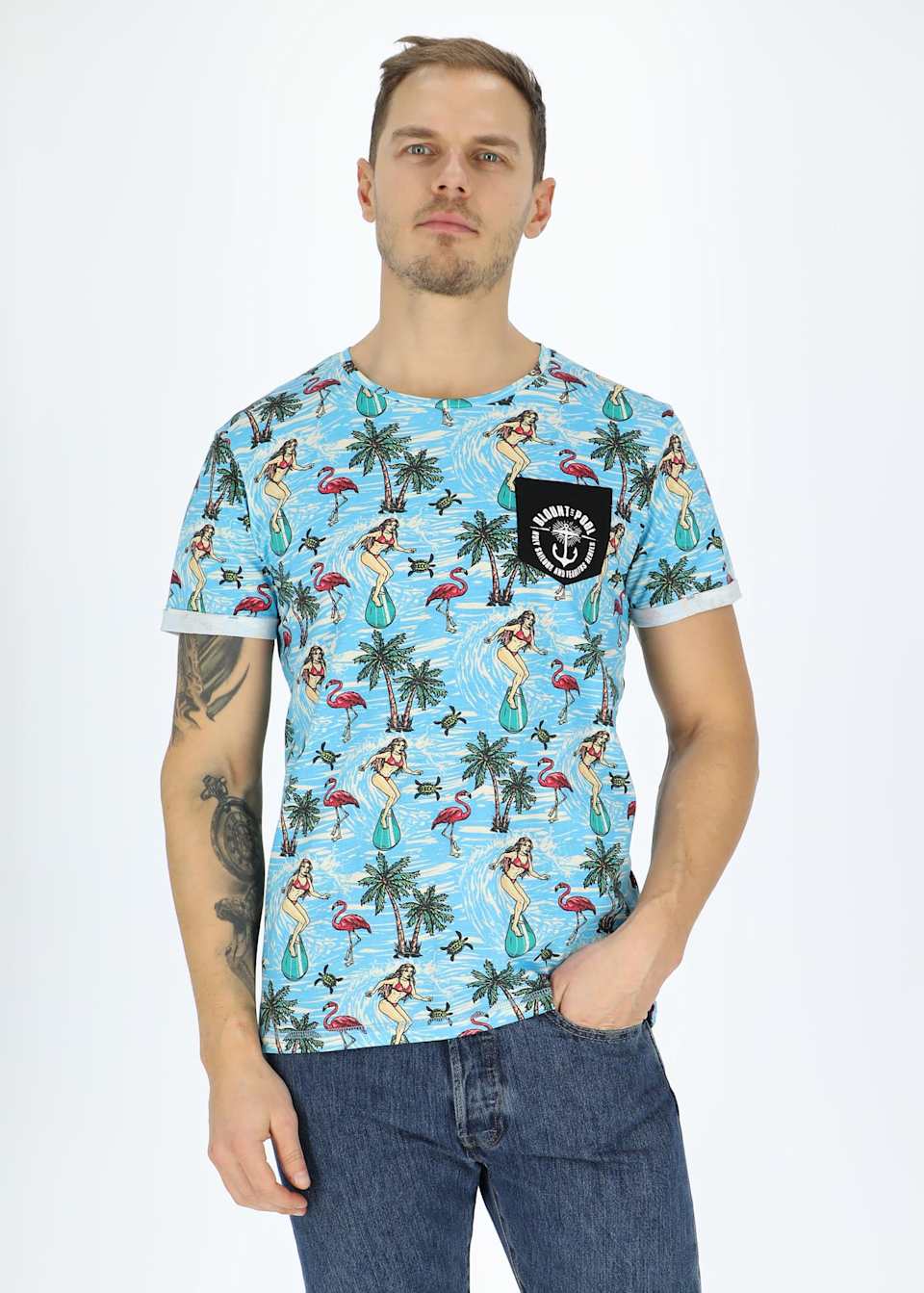 Tropical Pocket Tee