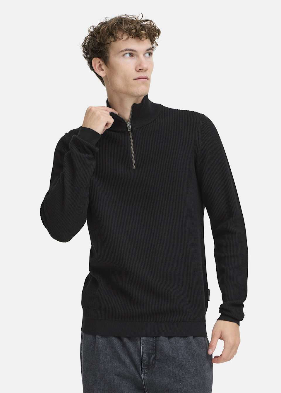 CFNOAR structured halfzip knit
