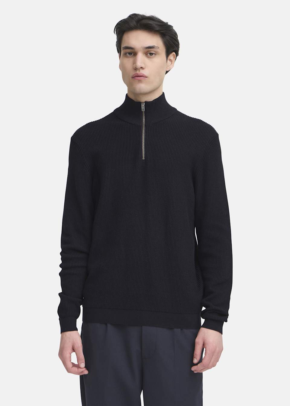 CFNOAR structured halfzip knit