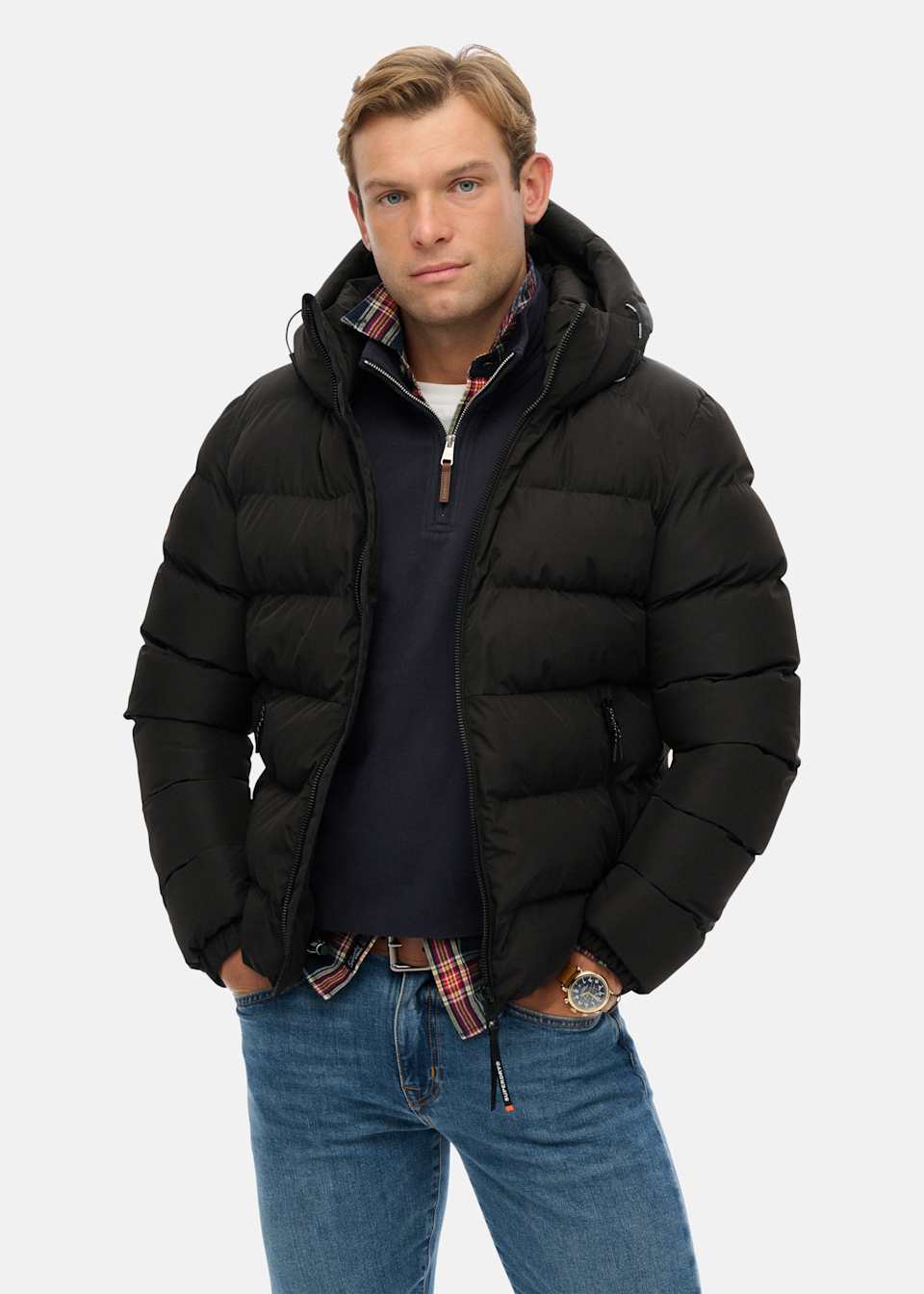 HOODED SPORTS PUFFER JACKET