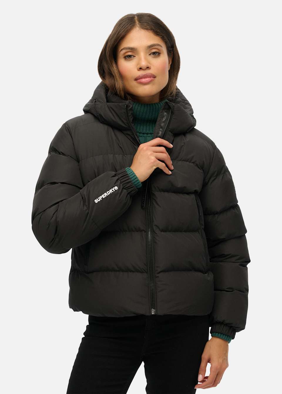 HOODED SPORTS PUFFER JACKET