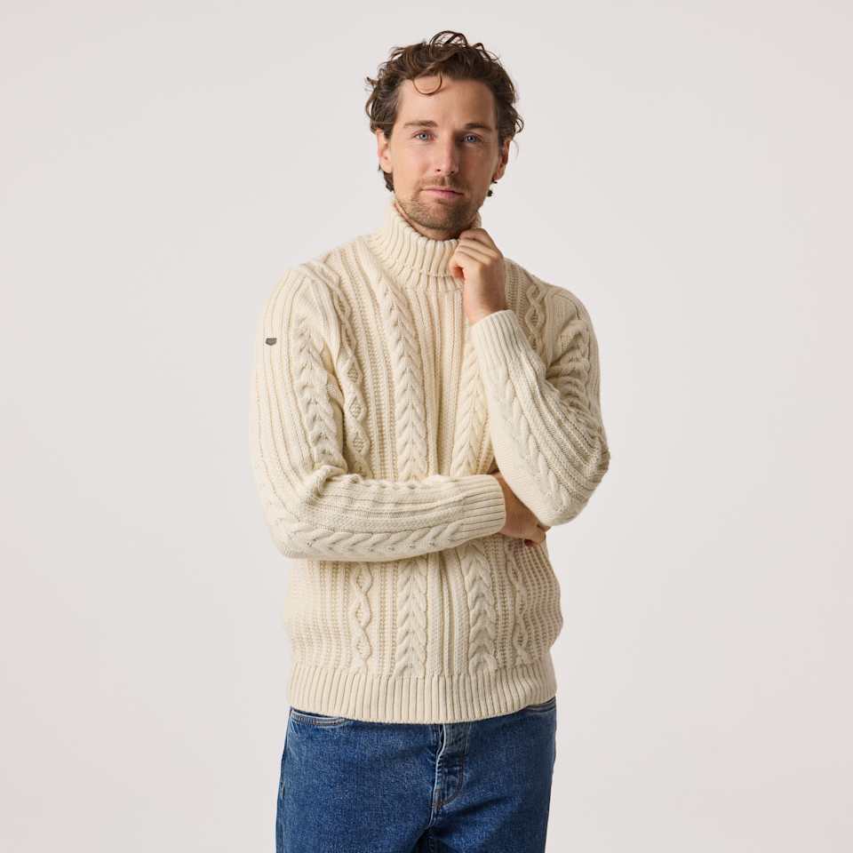 JACOB CABLE ROLL NECK JUMPER