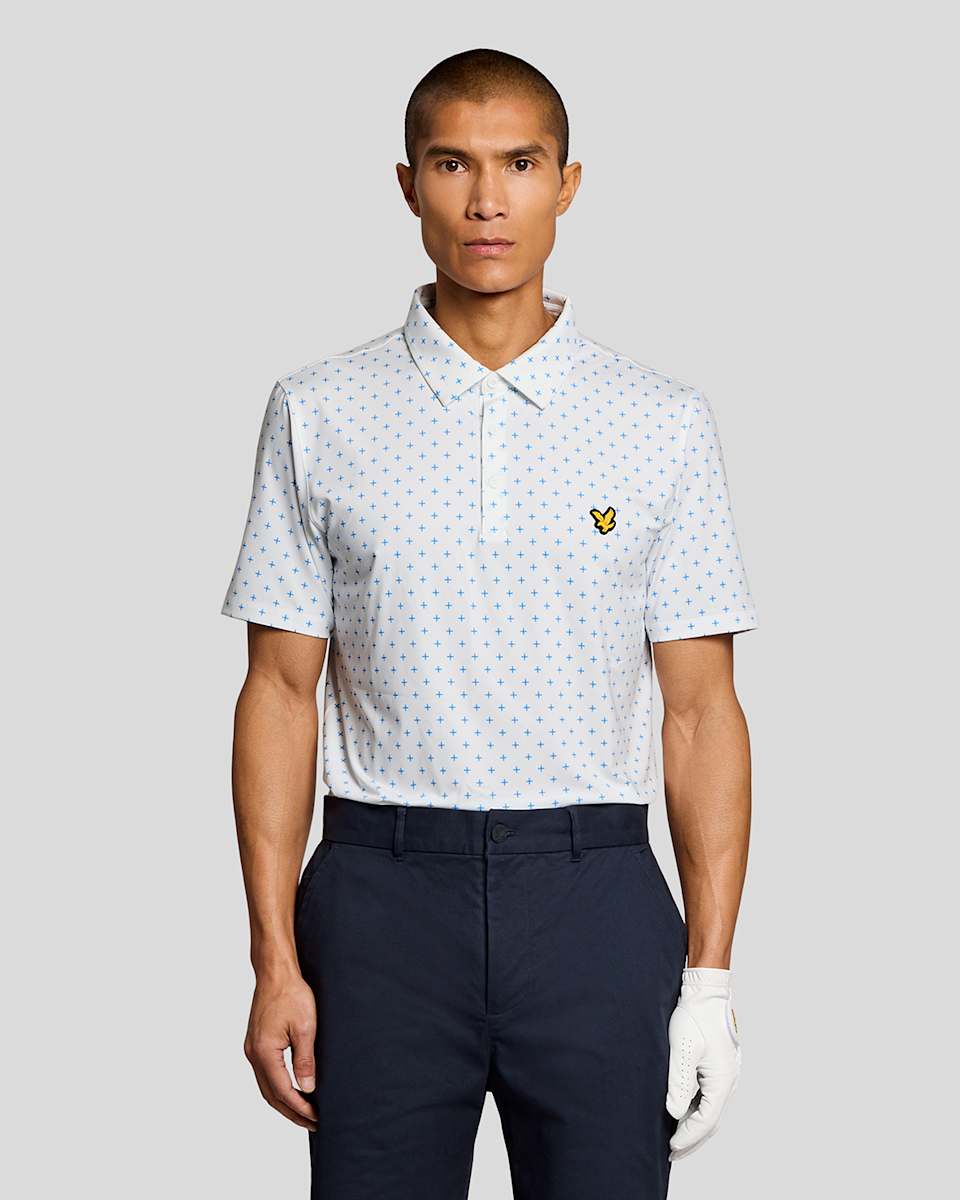 Golf Cross Print Polo