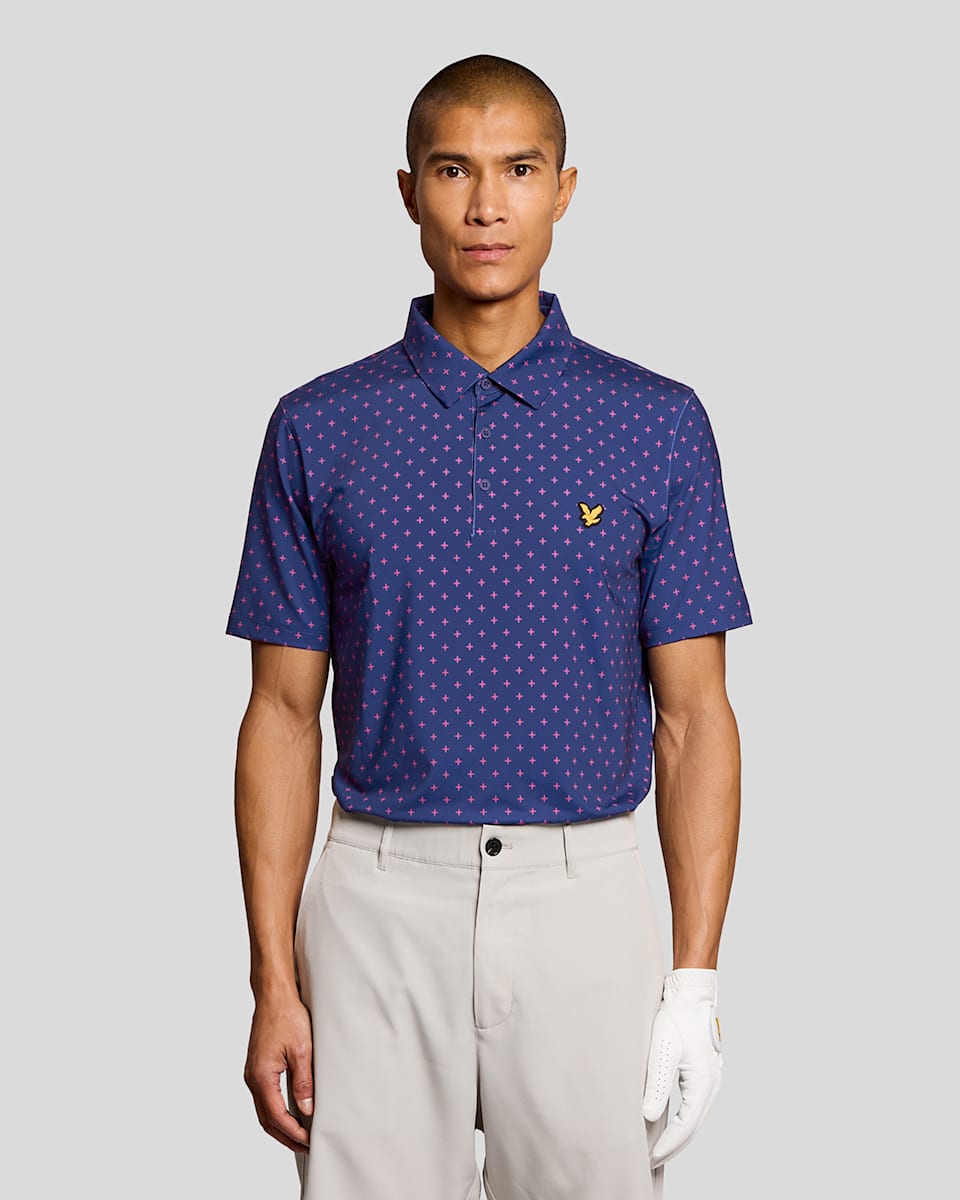 Golf Cross Print Polo