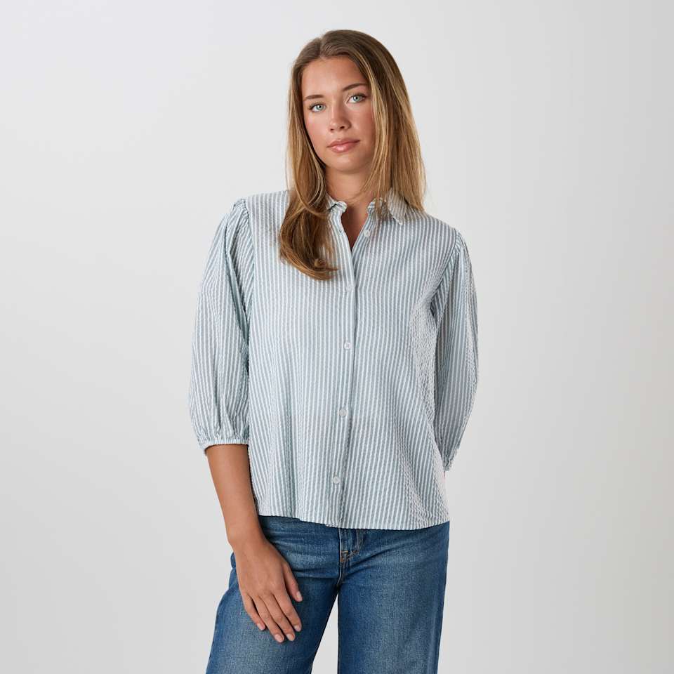 Marina Seersucker Blouse W