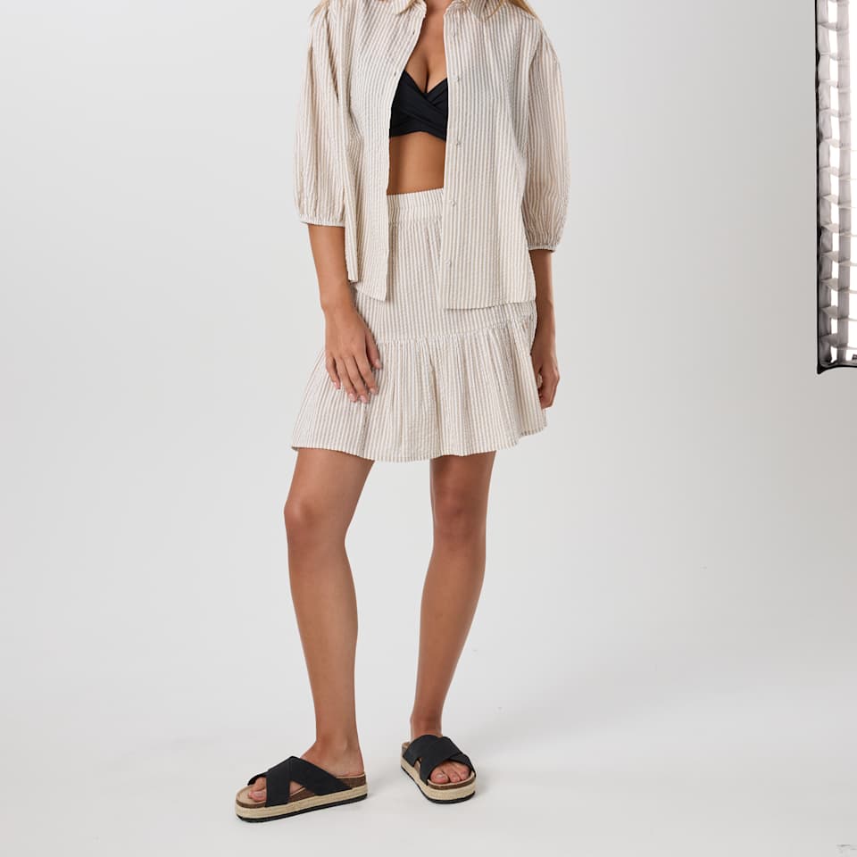 Marina Seersucker Short Skirt W
