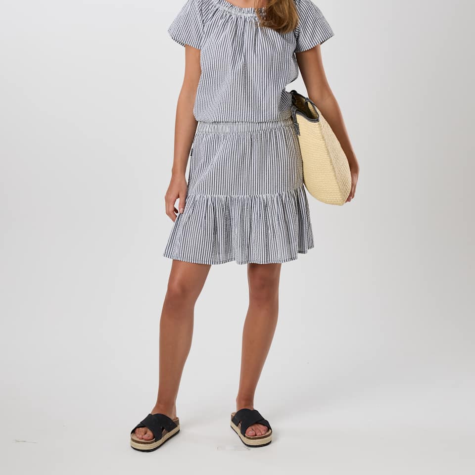 Marina Seersucker Short Skirt W