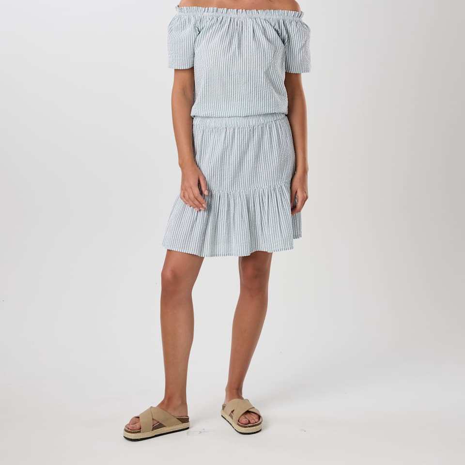 Marina Seersucker Short Skirt W