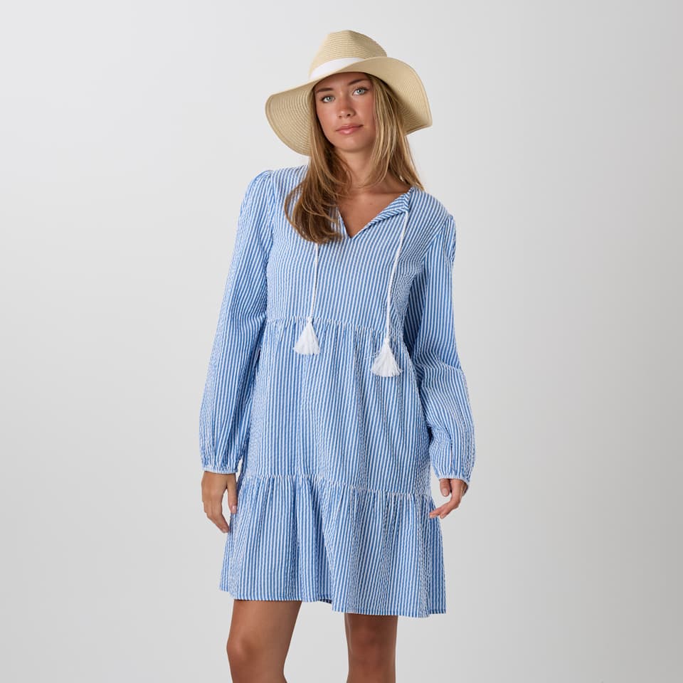 Marina Seersucker Tunic Dress W