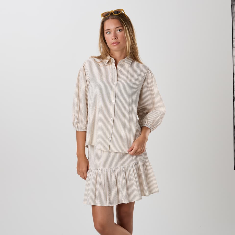 Marina Seersucker Blouse W