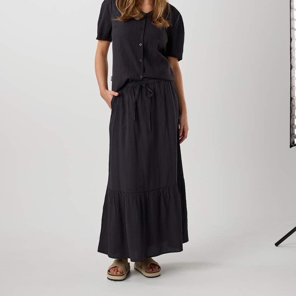Savannah Crinkle Long Skirt W