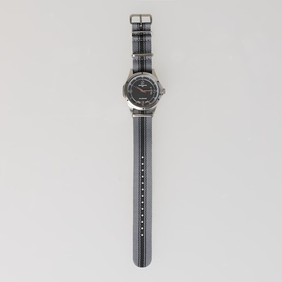 Oktan Silver Grey And Black Stripe