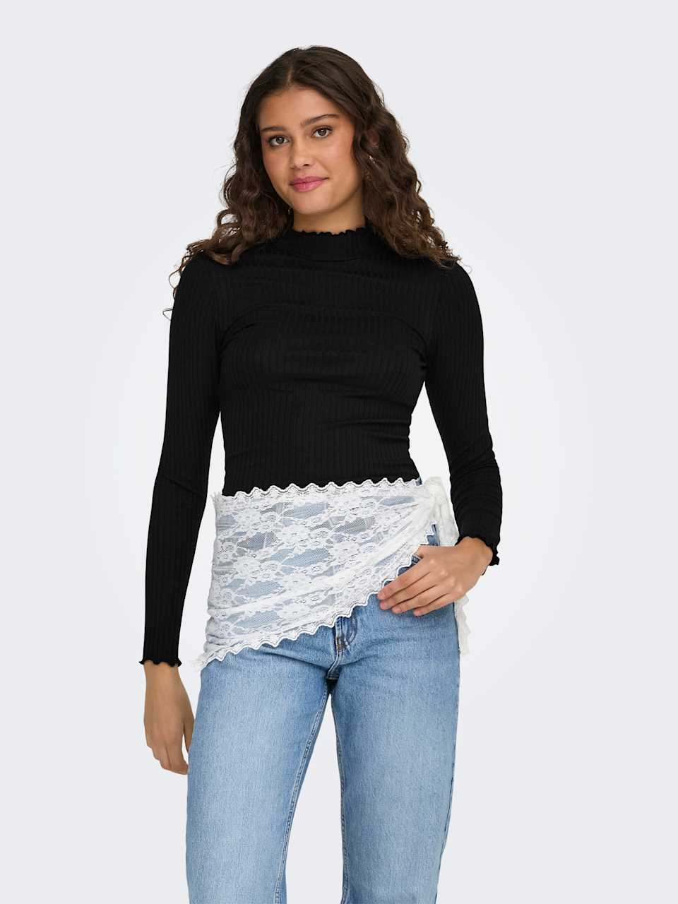 JDYFRANSISKA L/S HI-NCK TOP JR