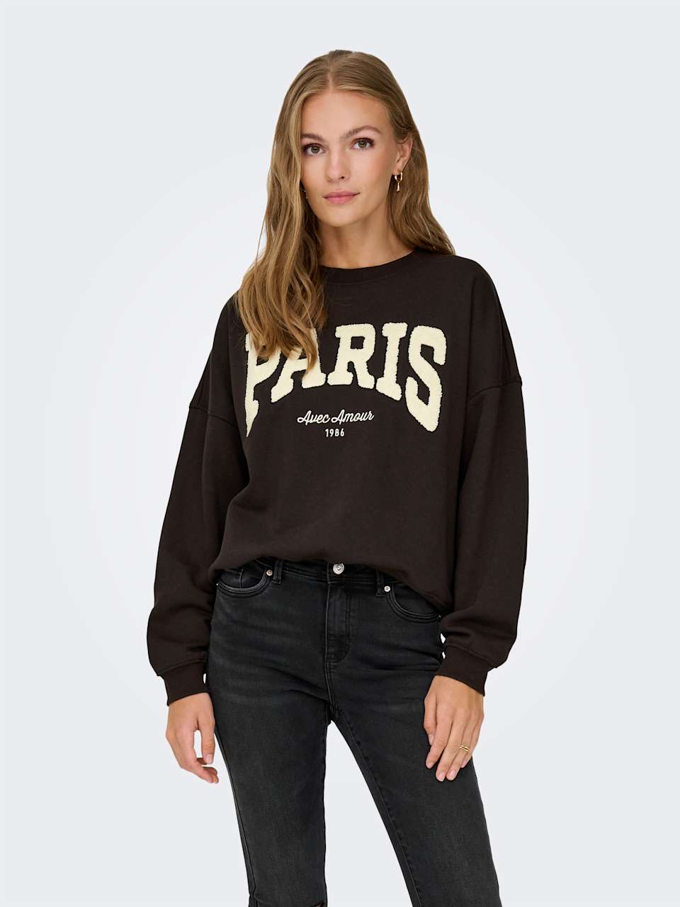 JDYMESA L/S O-NK EMB SWEAT JRS
