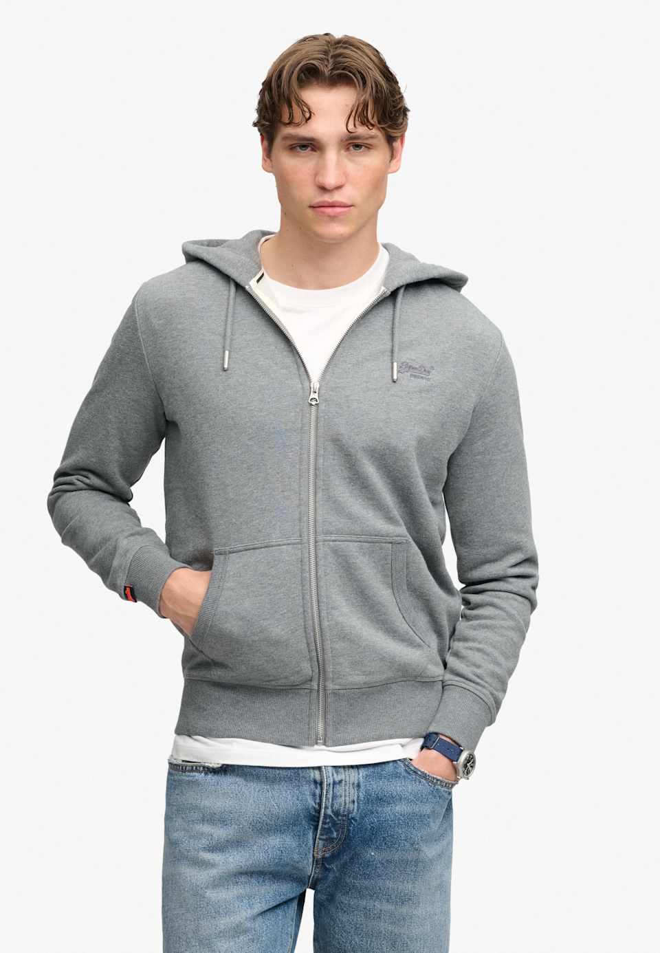 ESSENTIAL LOGO ZIP HOODIE HB