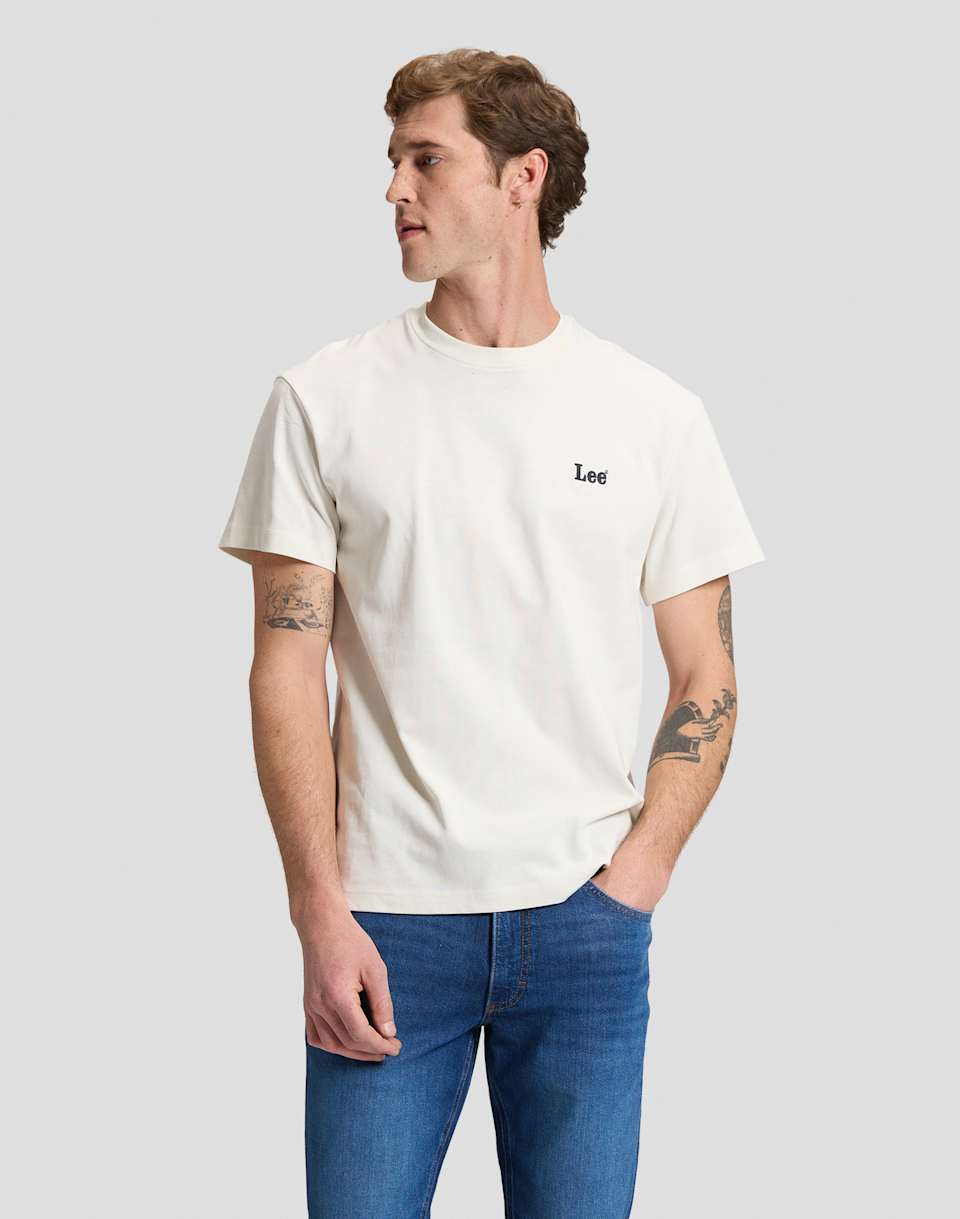 SS_SMALL_LOGO_TEE ECRU