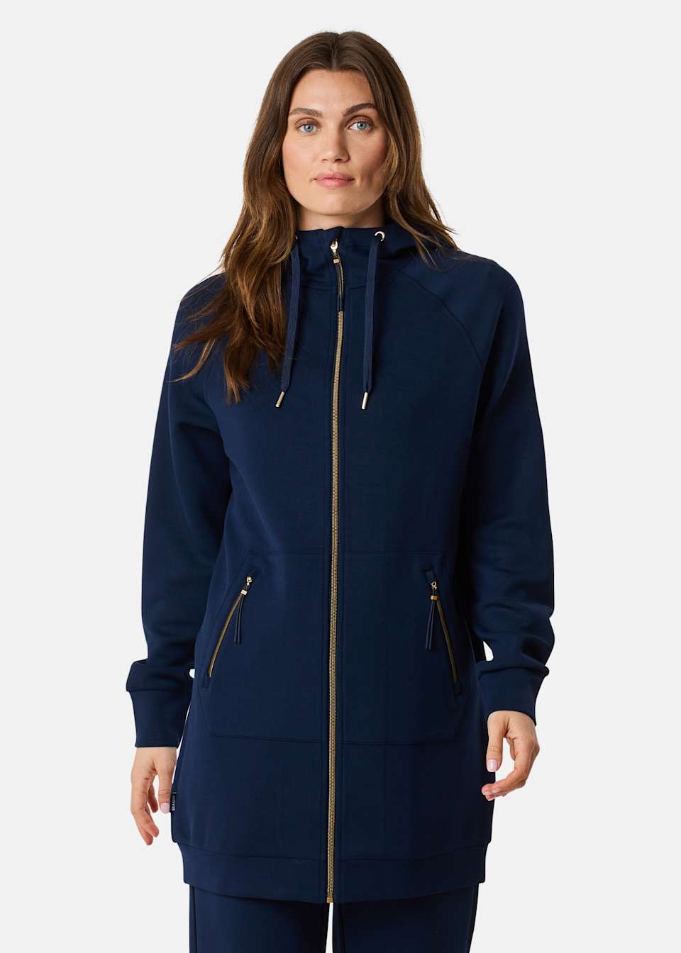 Lounge Relax Zip Hood Long W