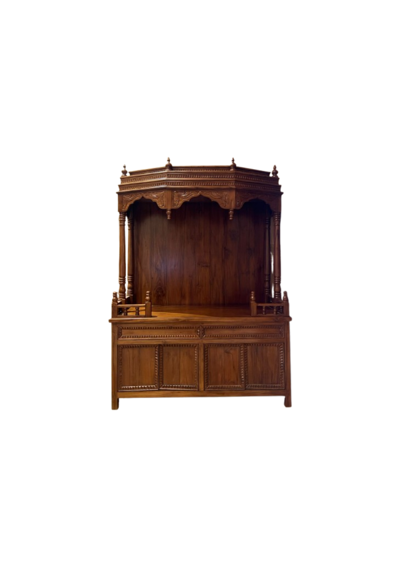 Imperial Solid Teakwood Pooja Cabinet