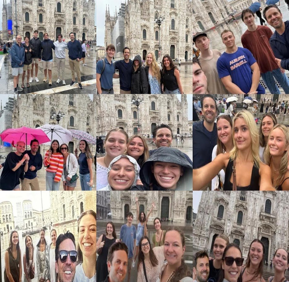 Students at the Milan Duomo