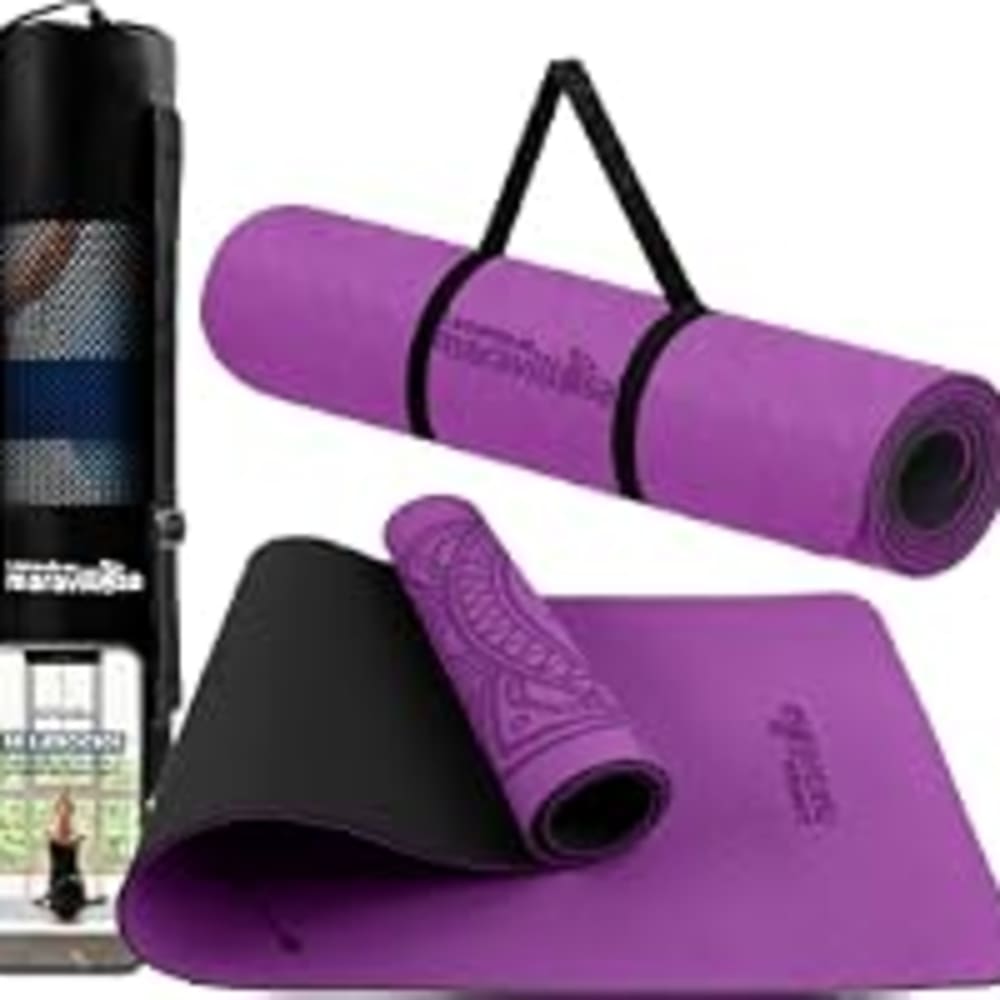 LA MENTE ES MARAVILLOSA - Esterilla de Yoga TPE, 183x61 cm | Colchoneta Antideslizante Grosor 6 mm para Fitness, Pilates