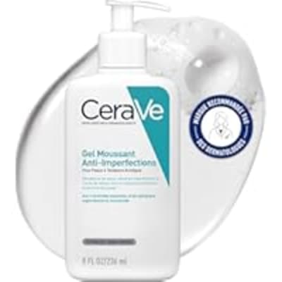 CeraVe - Gel Moussant Anti-Imperfections - Purifie la Peau en douceur et Réduit les Imperfections - Acide Salicylique, A