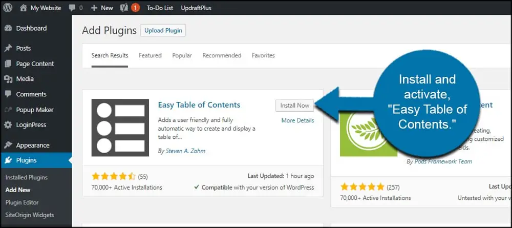 Cách tạo Mục Lục trong WordPress với Easy Table of Contents