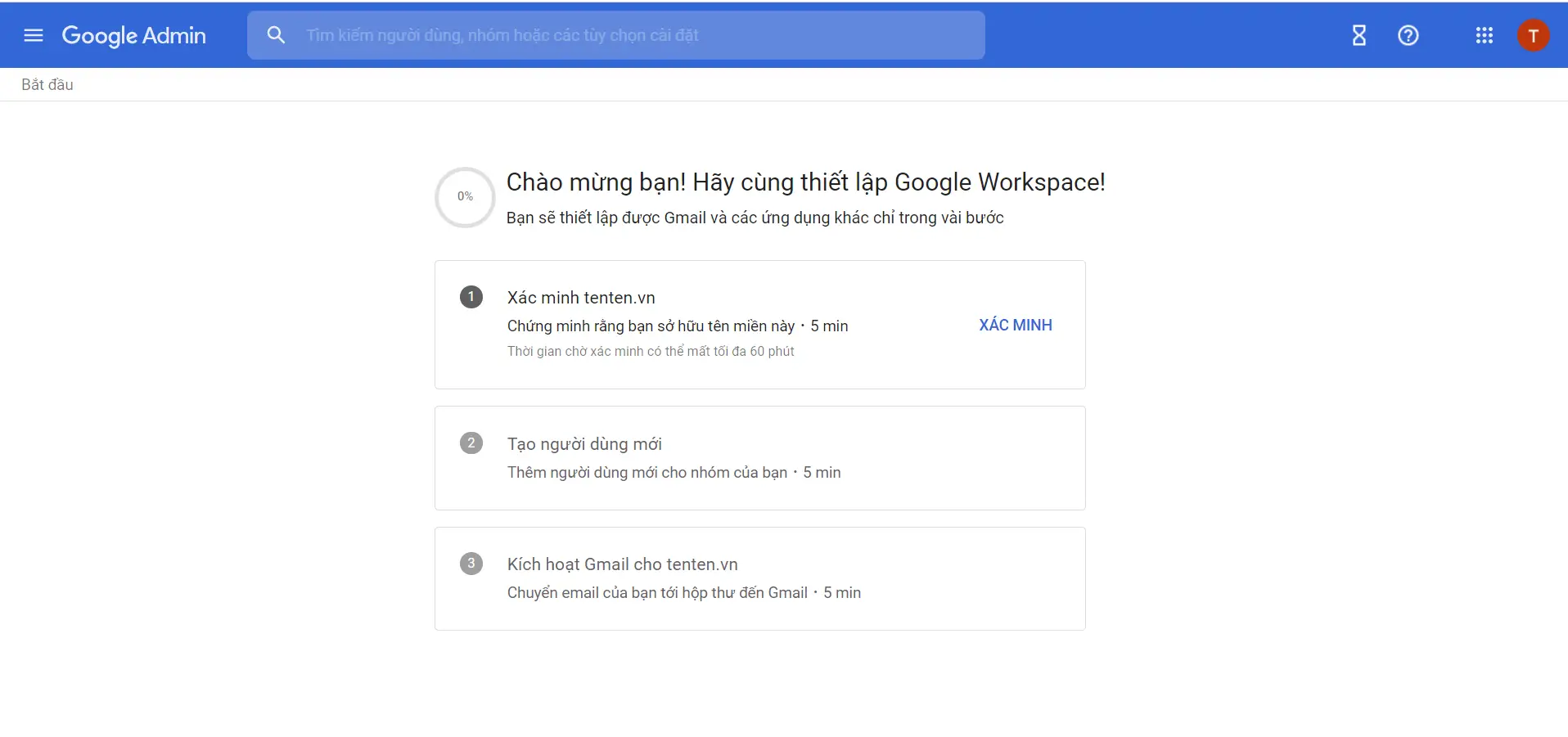 Cách tạo tên miền miễn phí trên Google