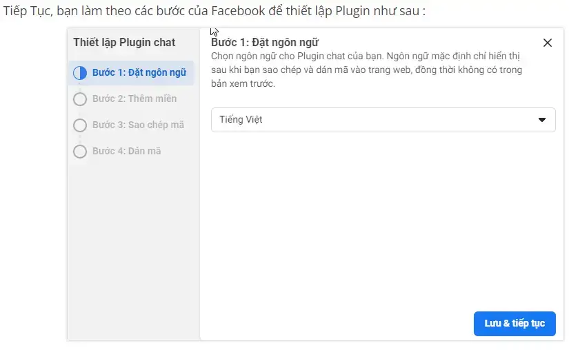 Cách tích hợp live chat Facebook vào website 6
