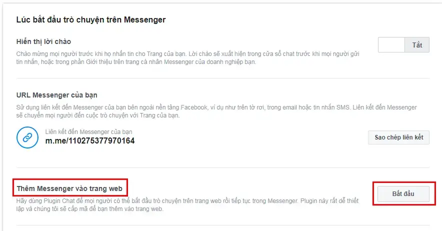 Cách tích hợp live chat Facebook vào website 4