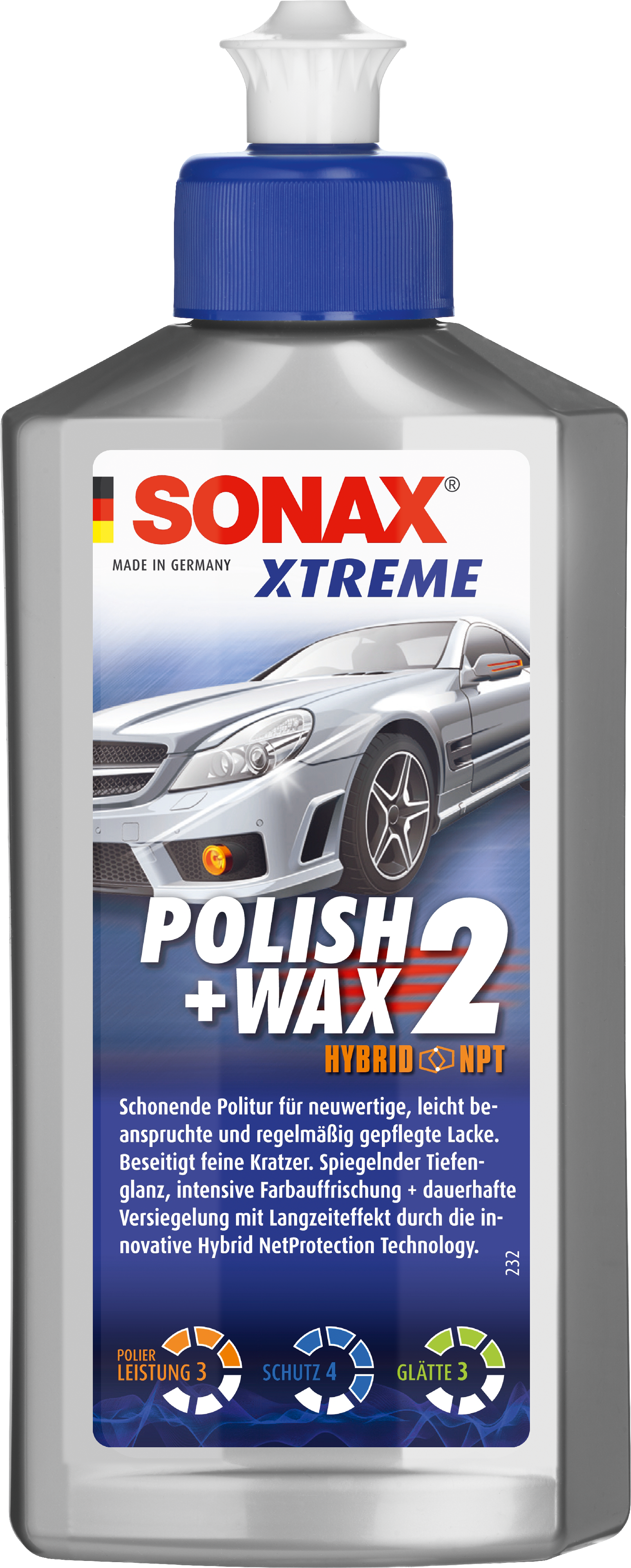 Sonax - Xtreme 2 en 1 - Shampoing carrosserie Auto Séchant