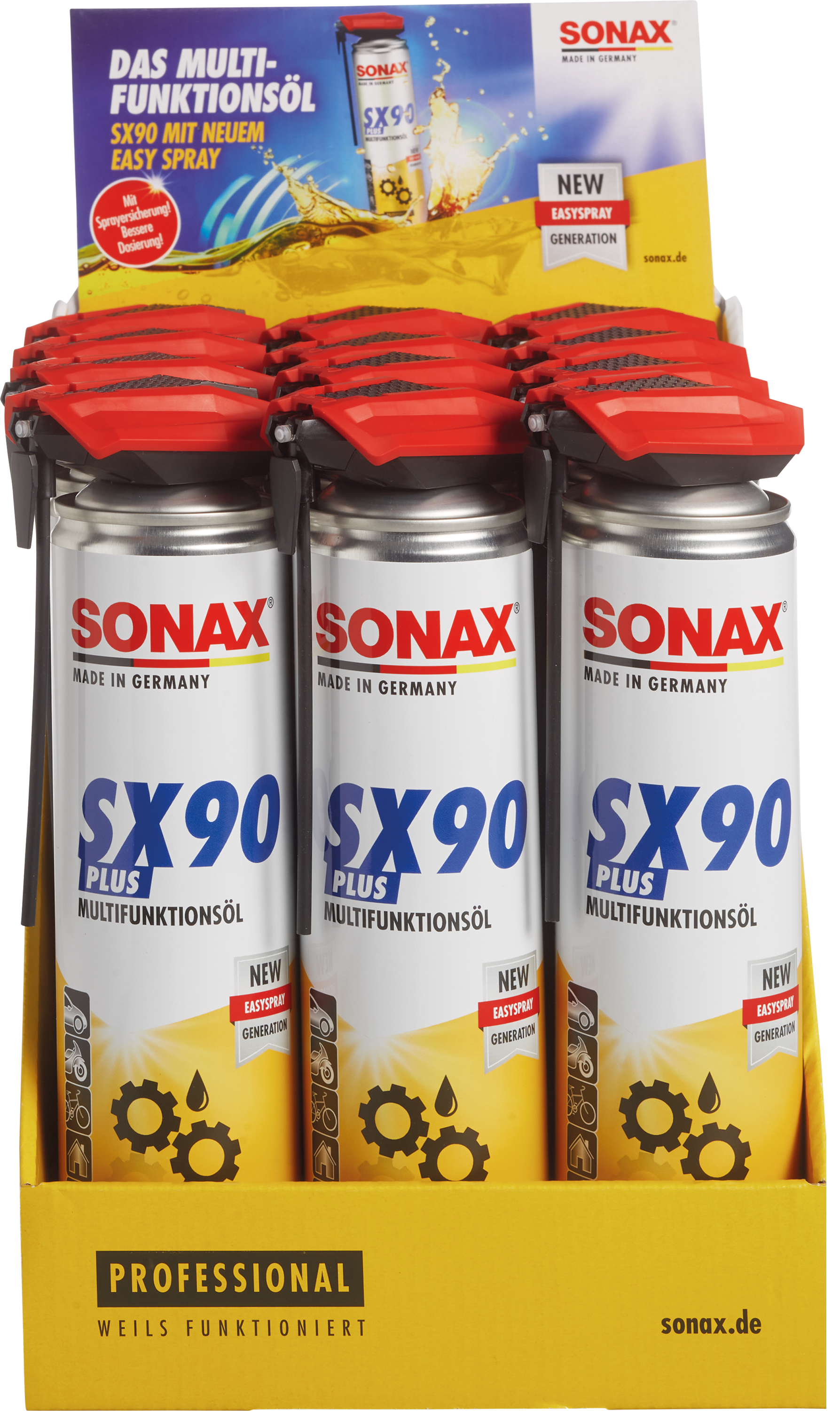 3x 400ml SONAX SX90 PLUS MIT EASYSPRAY SCHMIERMITTEL KONTAKTSPRAY ROSTLÖSER