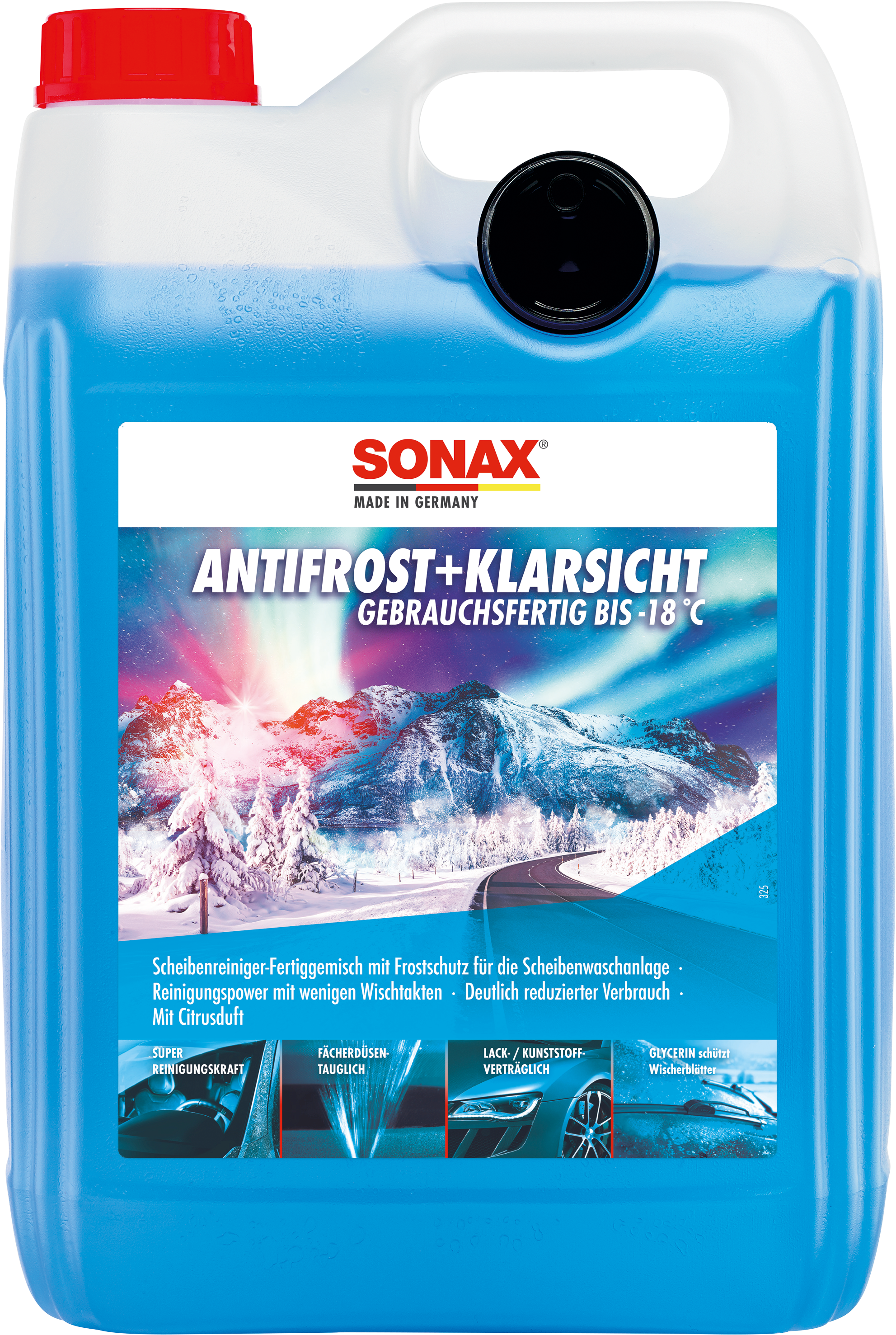 Scheibenreiniger Winter Antifrost & Klarsichtreiniger Citrus SONAX