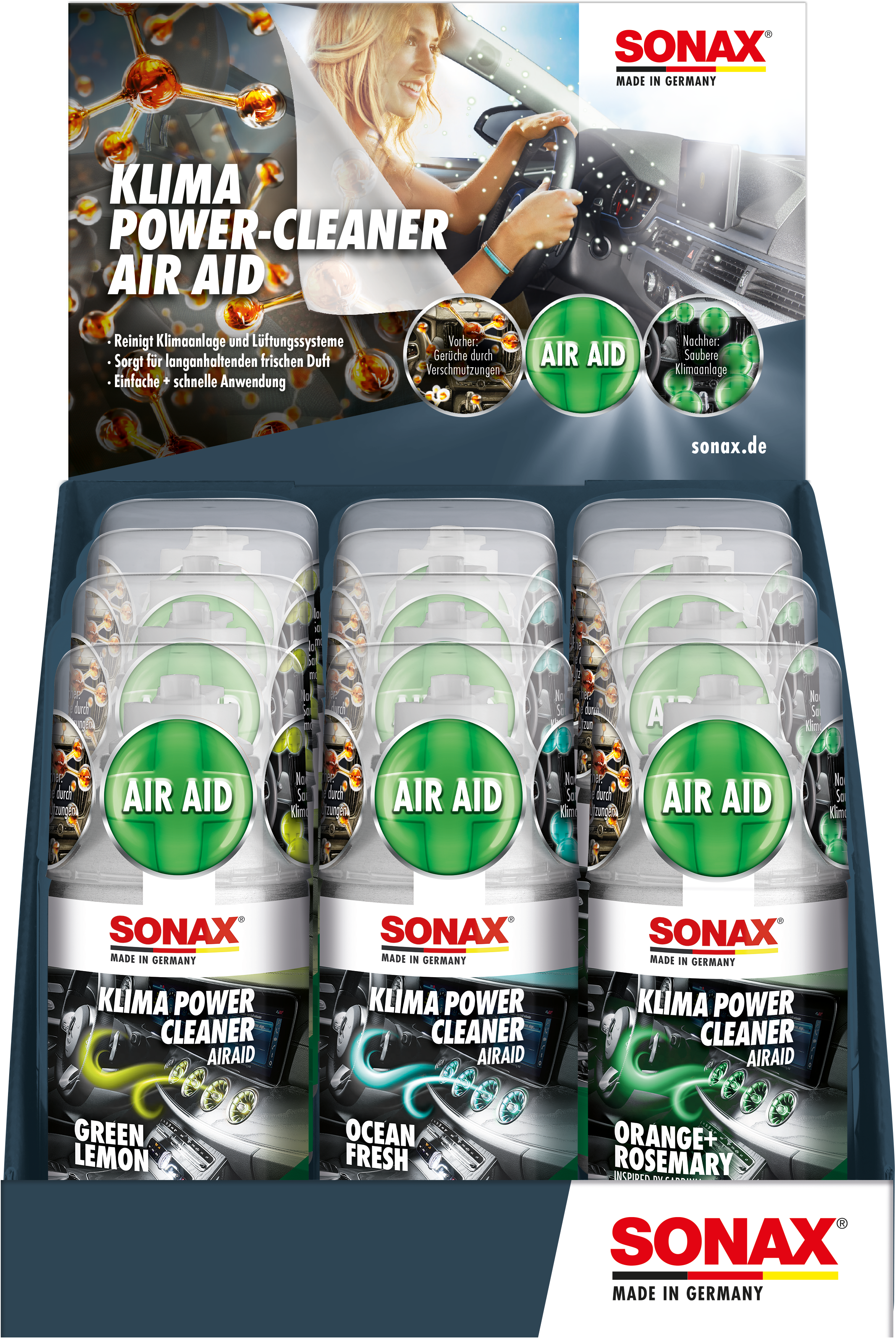 Car A/C Cleaner AirAid Counterdisplay mixed