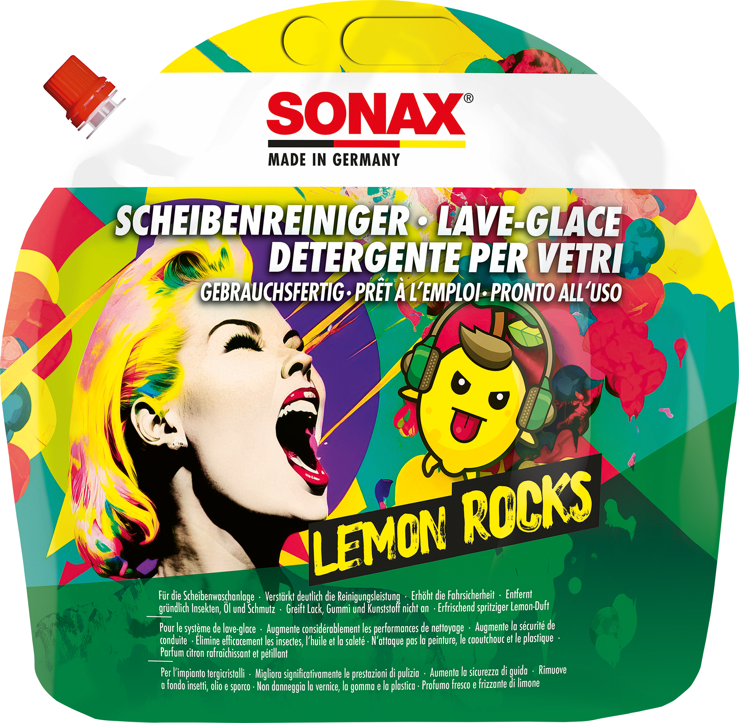 ScheibenReiniger gebrauchsfertig Lemon Rocks, 3 l