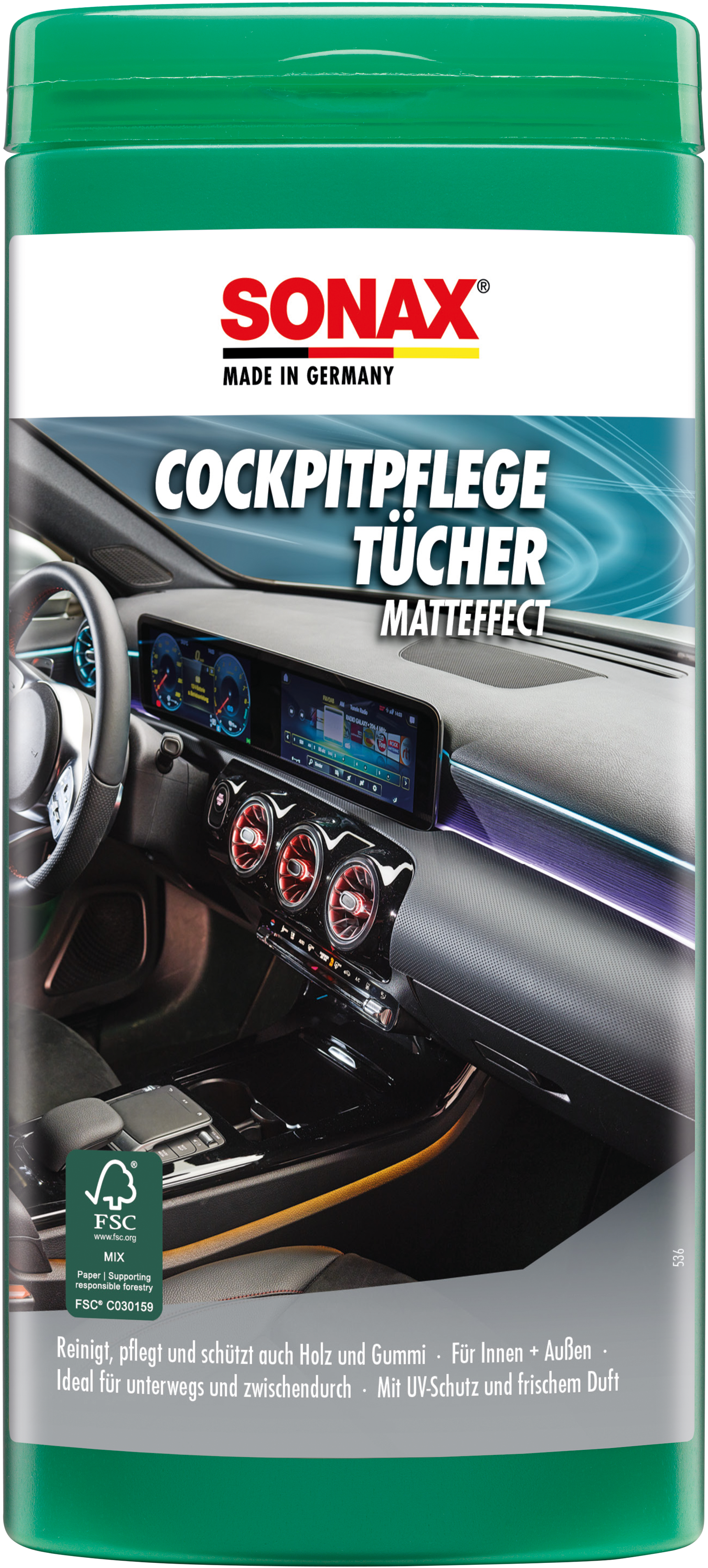 Cockpit Care Wipes Matt effect, 25 pieces