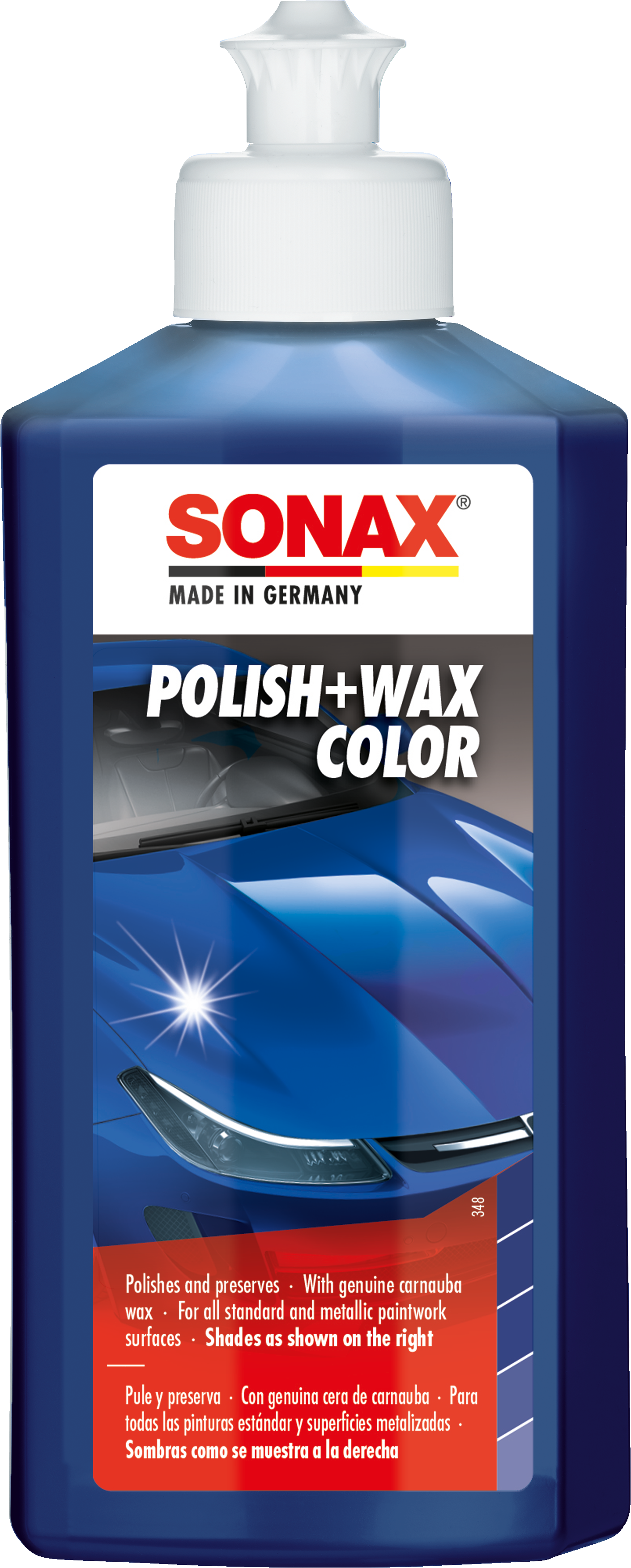 Polish+wax color azul, 250 ml