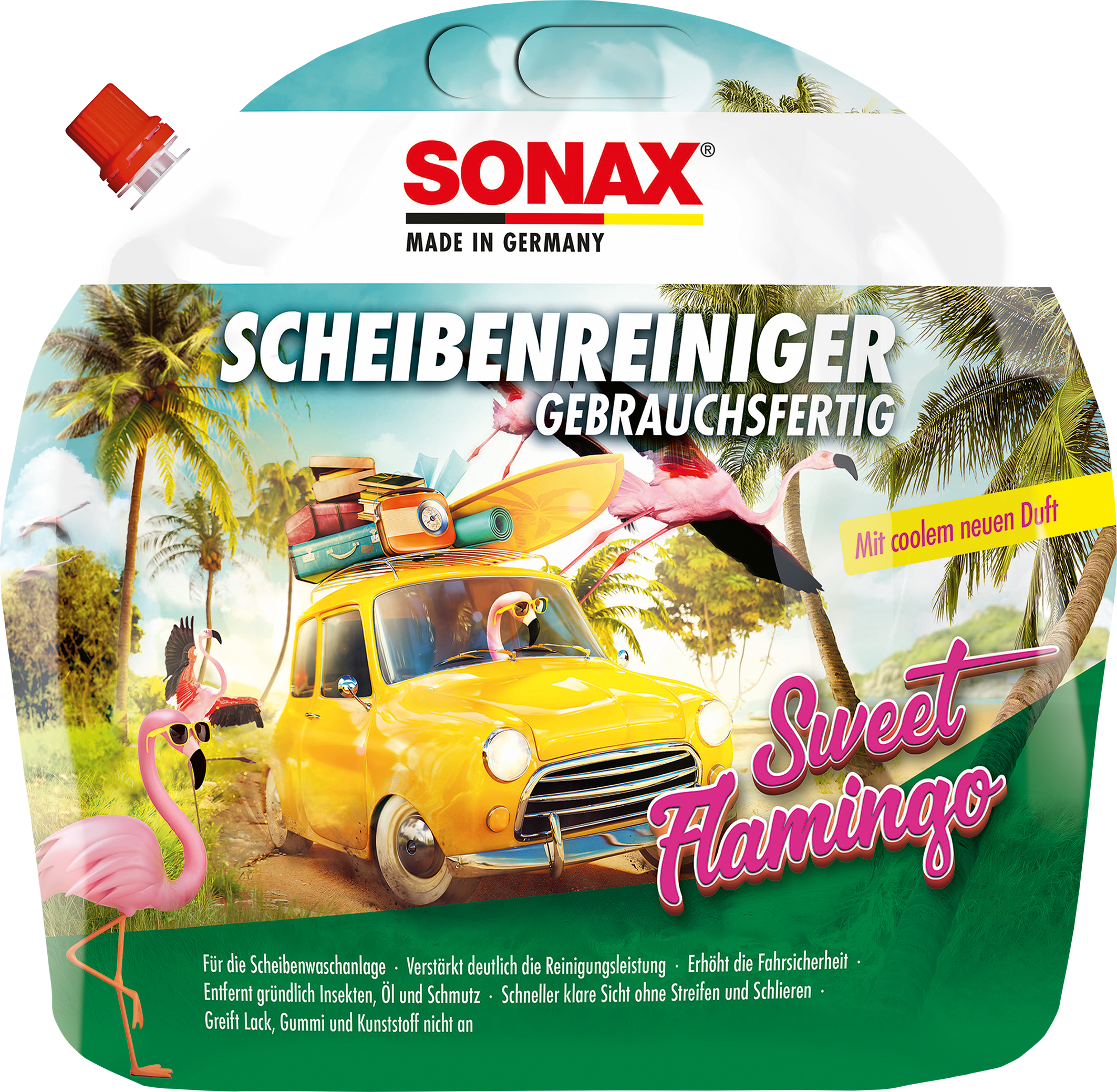 Windscreen Wash ready-to-use Sweet Flamingo, 3 l